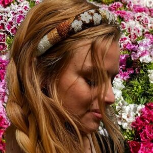 Free People Gold Beaded Headband